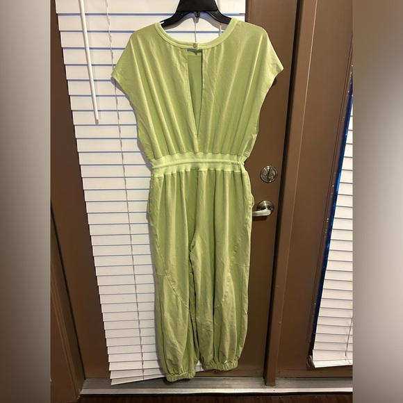 Casual One Piece Jumpsuits Loose Open Back Workout Onesie Outfits With Pockets - Picture 8 of 8